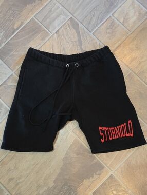 Sturniolo Black Men's Fleece Drawstring Shorts